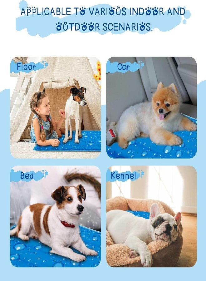 D&C PAWS وسادة تبريد ناعمة من البوليستر من دي آند سي باوز للكلاب | 65 × 50 سم، حصيرة تبريد جل غير سامة للكلاب، مثالية لأيام الصيف الحارة | حصيرة جل كبيرة ذاتية التبريد، حجم متوسط، كولي (مقاس متوسط)، عبوة من قطعة واحدة، أزرق - Image 4